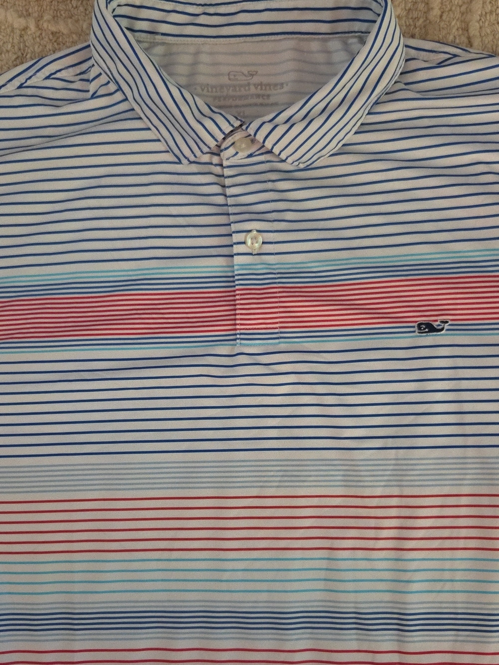 Vineyard Vines NWOT Bradley Stripe Sankaty Performance Polo Shirt Men's XL